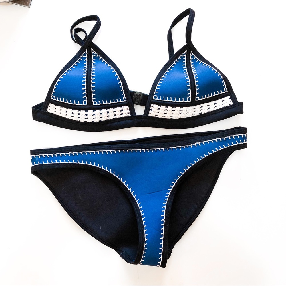 Triangl Blue Crochet Bikini